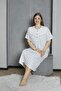 100% Cotton Combed Cotton Short Sleeve Plus Size Mother's Nightgown 160 - 6