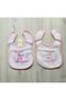 2-Piece My Uncle, My Aunt Loves Me So Much Baby Food Bib 0-24 Months (19x24 Cm) - 2