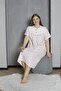100% Cotton Combed Cotton Short Sleeve Plus Size Mother's Nightgown 160 - 6