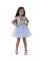 Girl's Blue Dress with Tutu Skirt Graduation Special Day Birthday Henna Wedding Party