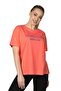 Women's Printed Short Sleeve Crew Neck Oversize Oversize T-shirt Pomegranate Flower