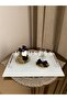 Promise Engagement Henna Tray White Decorative Rectangular Silver Handled Presentation Tray 22,5x33 Cm - 2
