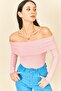 Pink Madonna Collar Camisole Body - 3