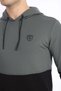 Men's Black-Light Khaki Hooded Pocket Sweatshirt - 6