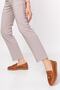 Women's Tan Genuine Leather Loafer Shoes - 2