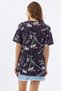 Women's Printed Slit Short Sleeve T-Shirt Y20s110-3124-3 - 4