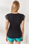 Women's Black Sleeve Guipure Lycra Cotton Blouse BLZ-19002253 - 5