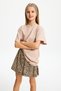 Girl's 100% Cotton Combed Cotton Shorts T-shirt Bandana 3-Piece Bottom Top Set