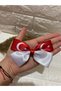 23 April Special Crescent and Star Turkish Flag Ribbon Bow Buckle 1 Piece - Children's Holiday Buckle - Clip - 2