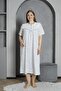 100% Cotton Combed Cotton Short Sleeve Plus Size Mother's Nightgown 160 - 2