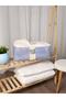 Washable Cotton Home Sweet Home Written Blue Top Line Gold Writing Organizer Bag 21x28x52cm D63 - 4