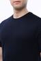 Crew Neck Men's T-Shirt 100% Cotton Navy Blue - 2