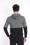 Men's Black-Light Khaki Hooded Pocket Sweatshirt - 3