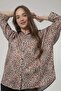 Women's Oversize Leopard Patterned Shirt Ptty20s-o203