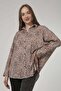 Women's Oversize Leopard Patterned Shirt Ptty20s-o203 - 2