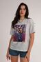 Women's Gray Floral Patterned Batik T-Shirt P21s201-2661 - 2