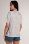 Women's Gray Floral Patterned Batik T-Shirt P21s201-2661 - 3
