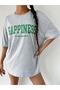 Happiness Printed Oversize Unisex T-shirt - 3