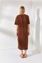 Women's Bitter Brown Side Slit Oversize Dress ELB-19001880 - 7