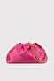 Fuchsia Women's Satin Fabric Chain Shoulder Bag