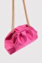 Fuchsia Women's Satin Fabric Chain Shoulder Bag - 5