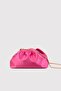 Fuchsia Women's Satin Fabric Chain Shoulder Bag - 6
