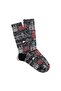 Fun Socks Unisex Black London Travel City Printed Socks Ecsoket524