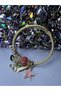 Model Gold Steel Bracelet with Pink Starfish Figure