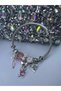 Model Silver Steel Bracelet with Pink Accessory Figure - 2