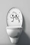 Funny Toilet Seat - Bathroom Decorative Self-Adhesive Sticker Black - 3