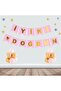 Cardboard Writing Gilded Pink on Gold Happy Birthday - 4