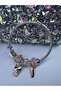 Model Silver Steel Bracelet with Pink Figure - 2