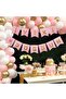 Cardboard Writing Gilded Pink on Gold Happy Birthday - 5