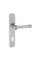 Ottoman Lux Nickel Satin Steel Door Yale Door Handle Right Press One Way
