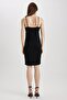 Bodycon فستان قصير بياقة مربعة وأشرطة A5178ax23sm - 8