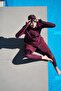 Performance Series Honeycomb Texture Detailed Plum 4 Piece Hijab Swimsuit Set H-per 50
