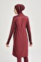 Performance Series Honeycomb Texture Detailed Plum 4 Piece Hijab Swimsuit Set H-per 50 - 5