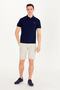 Men's Navy Blue Polo Neck T-shirt - 4