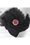 Decorated Glittered Tapestry Prayer Rug and Needle Embroidered Prayer Head Scarf - Black - 4
