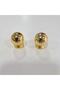 (2 Pieces) Marble Button Handle Gold Furniture Nightstand Dresser Console Cabinet Door Handle - 2
