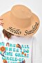 قبعة نسائية من القش بتطريز Hello Sunshine - 3