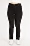 Women's Black Large Size Lycra 5 Pocket Jeans 65n36125 - 5