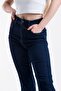 Loris Women's Navy Blue High Waist Flared Trousersfrango - 4