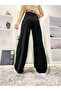 High Waist Black Denim Trousers Black Loose Jeans Lycra Flexible Palazzofrango - 3