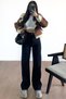 Nasus Black High Waist Lycra Palazzo Loose Jeans (super High)frango - 4