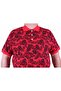 Large Size Polo Neck T-Shirt Hawaiian Pattern 23412 Red - 3