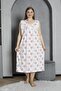 Zero Sleeve Button Collar 100% Cotton Combed Plus Size Mother's Nightgown