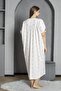 100% Cotton Combed Cotton Short Sleeve Plus Size Mother's Nightgown 140 - 5