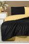 100% Cotton Single Ranforce Duvet Cover Set Trend-mustard-black - 2