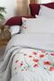 Serra Gray Double 100% Cotton Fancy Poplin Duvet Cover Set - 5